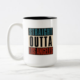 Straight Outta Los Angeles California USA Zweifarbige Tasse
