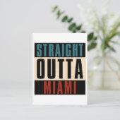 Straight Outta Miami Florida FL Postkarte (Stehend Vorderseite)