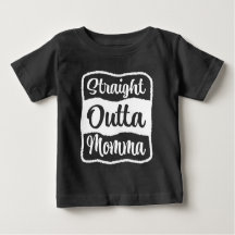 Straight Outta Momma White Typografy
