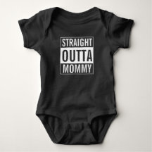 Straight Outta Mommy Funny Baby Jersey Bodysuit
