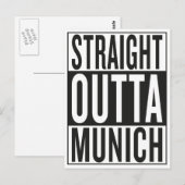 straight outta Munich Postkarte (Vorne/Hinten)