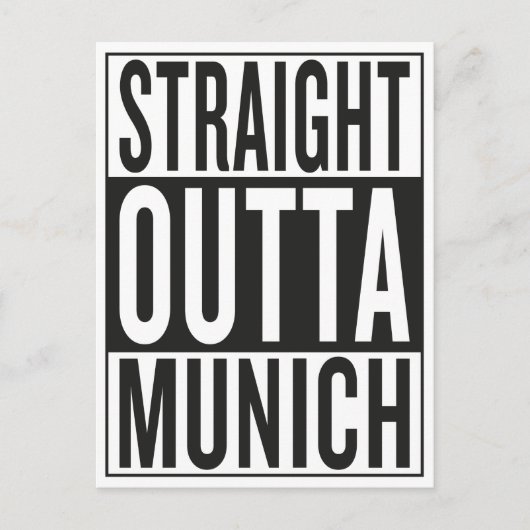 straight outta Munich Postkarte (Vorderseite)