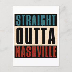 Straight Outta Nashville Tennessee TN Feiertagspostkarte