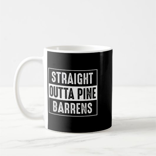 Straight Outta Ne Barrens New Jersey Devil Monster Kaffeetasse (Links)