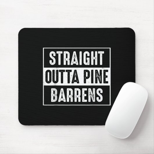 Straight Outta Ne Barrens New Jersey Devil Monster Mousepad (Mit Mouse)