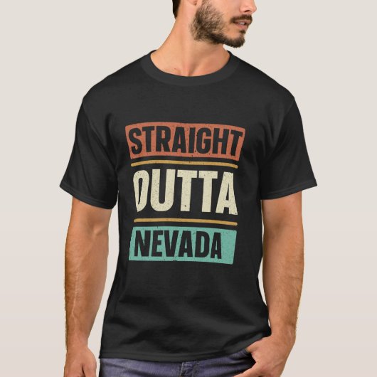Straight Outta Nevada USA Staat America Travel Nev T-Shirt (Vorderseite)