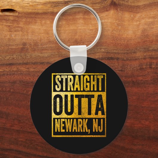 Straight Outta Newark New Jersey Schlüsselanhänger (Vorderseite)