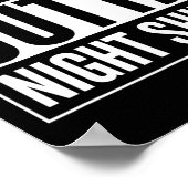 Straight Outta Night Shift Funny Nurse Emt Geschen Poster (Ecke)