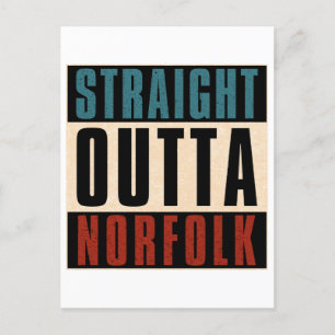 Straight Outta Norfolk Virginia VA Postkarte