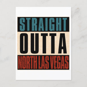 Straight Outta North Las Vegas Nevada NV Feiertagspostkarte