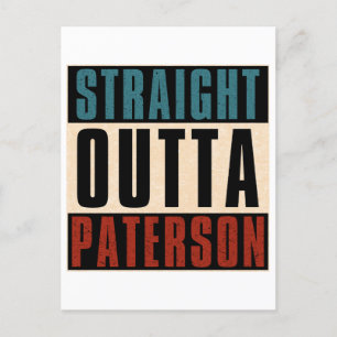 Straight Outta Paterson New Jersey NJ Postkarte