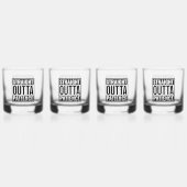 Straight Outta Patience Text Whiskyglas (Vorderseite)