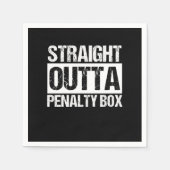 Straight Outta Penalty Box Sports Ice Hockey Gift Serviette (Vorderseite)