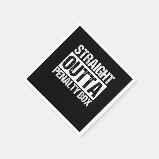 Straight Outta Penalty Box Sports Ice Hockey Gift Serviette (Ecke)