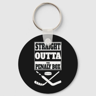 Straight Outta Penalty Box T-Shirt – Lustiges Eish Schlüsselanhänger