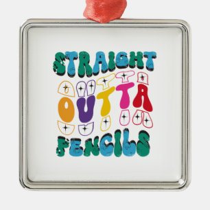 Straight Outta Pencils Ornament Aus Metall