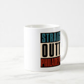 Straight Outta Philadelphia Pennsylvania PA USA Kaffeetasse (VorderseiteRechts)