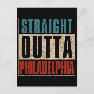 Straight Outta Philadelphia Pennsylvania PA USA Postkarte