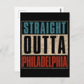 Straight Outta Philadelphia Pennsylvania PA USA Postkarte (Vorne/Hinten)