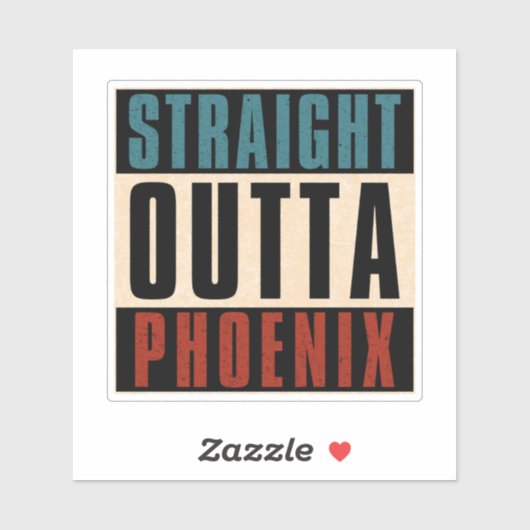 Straight Outta Phoenix Arizona AZ USA Aufkleber (Blatt)
