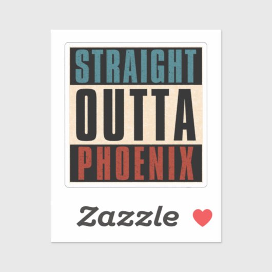 Straight Outta Phoenix Arizona AZ USA Aufkleber (Blatt)