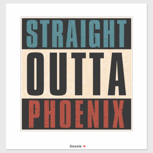 Straight Outta Phoenix Arizona AZ USA Aufkleber (Blatt)