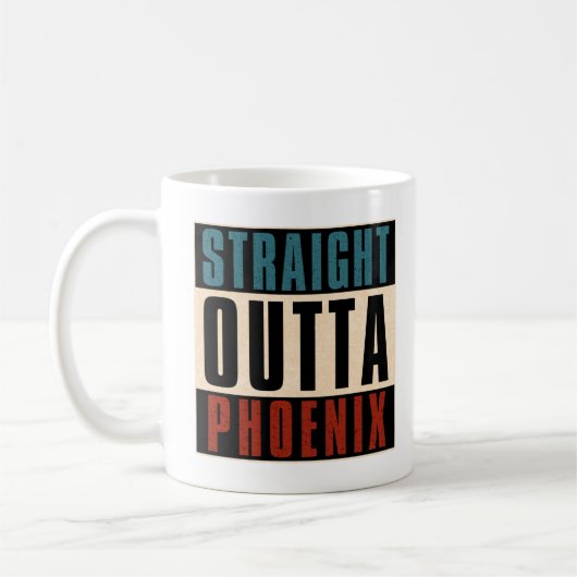 Straight Outta Phoenix Arizona AZ USA Kaffeetasse (Links)