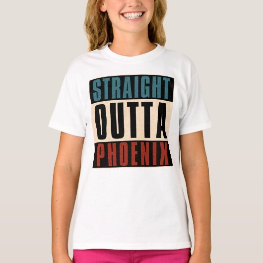 Straight Outta Phoenix Arizona AZ USA T-Shirt (Vorderseite)