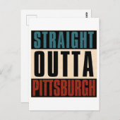 Straight Outta Pittsburgh Pennsylvania PA Postkarte (Vorne/Hinten)