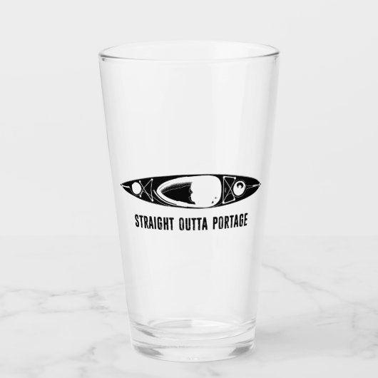 Straight Outta Portage Kayak Glas (Vorderseite)