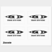 Straight Outta Portage Kayak Rechteckiger Aufkleber (Blatt)