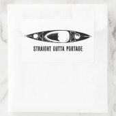 Straight Outta Portage Kayak Rechteckiger Aufkleber (Tasche)