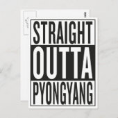 straight outta Pyongyang Postkarte (Vorne/Hinten)