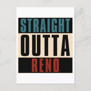 Straight Outta Reno Nevada NV Postkarte