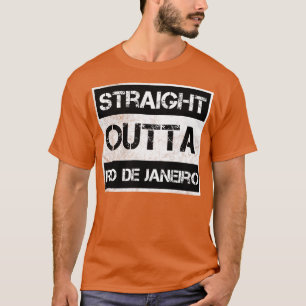 Straight Outta Rio de Janeiro Brasilien Vintag Dis T-Shirt
