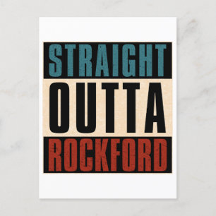 Straight Outta Rockford Illinois IL Postkarte