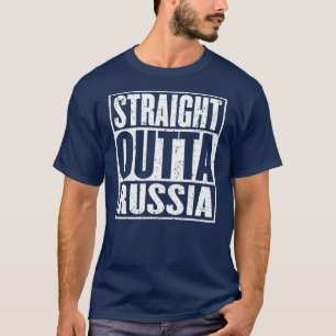 Straight Outta Russland Vintage abgenutzt T-Shirt