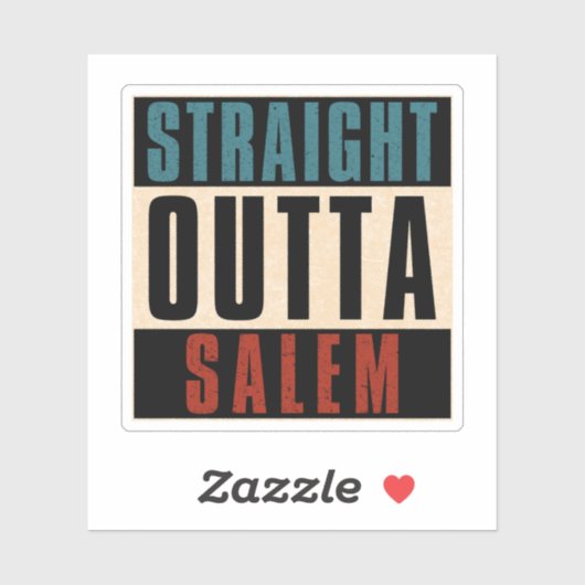 Straight Outta Salem Oregon OR Aufkleber (Blatt)