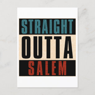Straight Outta Salem Oregon OR Postkarte