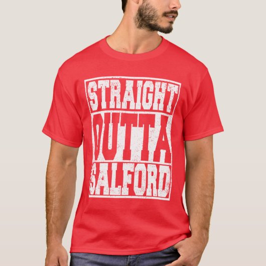 Straight Outta Salford funny T-Shirt (Vorderseite)