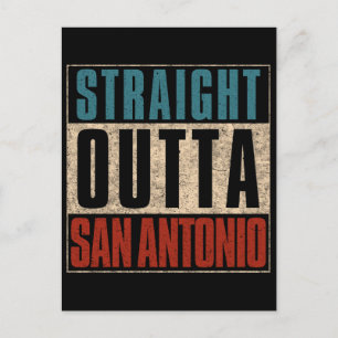 Straight Outta San Antonio Texas TX USA Feiertagspostkarte