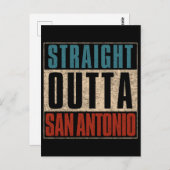 Straight Outta San Antonio Texas TX USA Postkarte (Vorne/Hinten)