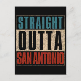 Straight Outta San Antonio Texas TX USA Postkarte