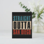 Straight Outta San Diego California CA USA Postkarte (Stehend Vorderseite)