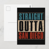 Straight Outta San Diego California CA USA Postkarte (Vorne/Hinten)