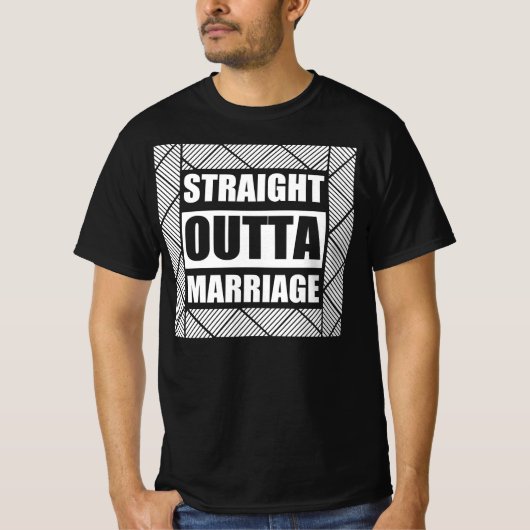 Straight Outta Scheidung Party Squad Party Squad T-Shirt (Vorderseite)