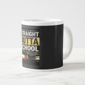 Straight Outta School Graduation Shirt Jumbo-Tasse (Vorderseite Rechts)