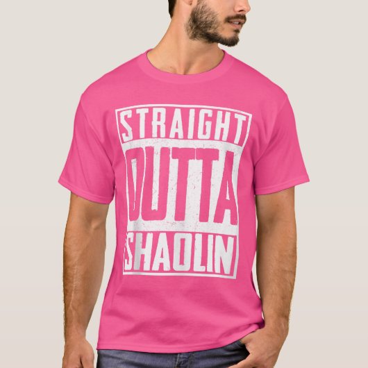 Straight Outta Shaolin Temple Buddha Chinese Kung T-Shirt (Vorderseite)