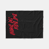 Straight Outta Shape But I'm Tryin Gym Fitness Fleecedecke (Vorderseite (Horizontal))