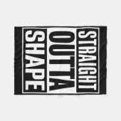 Straight Outta Shape - Funny Workout Gym zerkleine Fleecedecke (Vorderseite (Horizontal))
